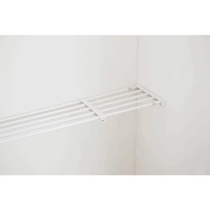 平安伸銅工業 突ぱり強力伸縮棚大 (幅)75-120(奥行)23.5(高さ)3.3cm 白 KB-75 4977612203654【別送品】