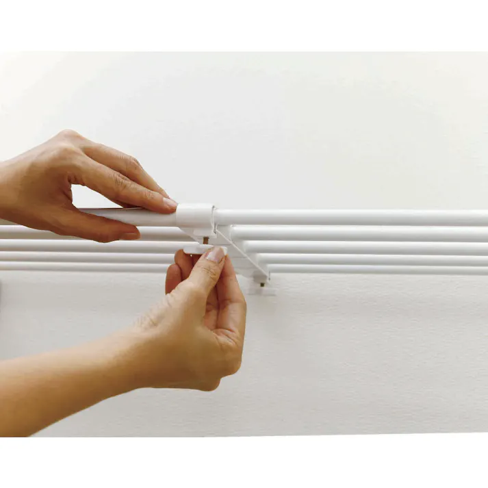 平安伸銅工業 突ぱり強力伸縮棚大 (幅)75-120(奥行)23.5(高さ)3.3cm 白 KB-75 4977612203654【別送品】