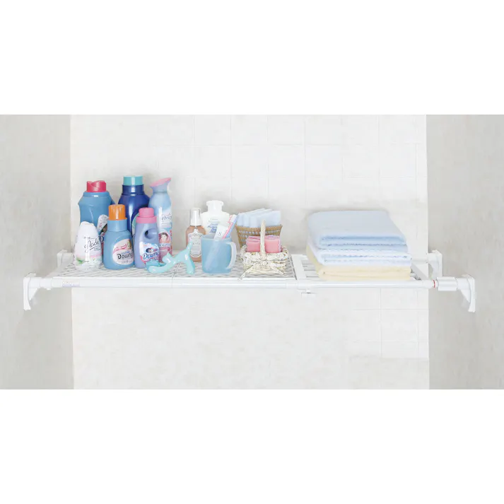 平安伸銅工業 スーパーワイドメッシュ棚小 (幅)75-120(奥行)33.5(高さ)9cm 白 RB-11 4977612209908【別送品】