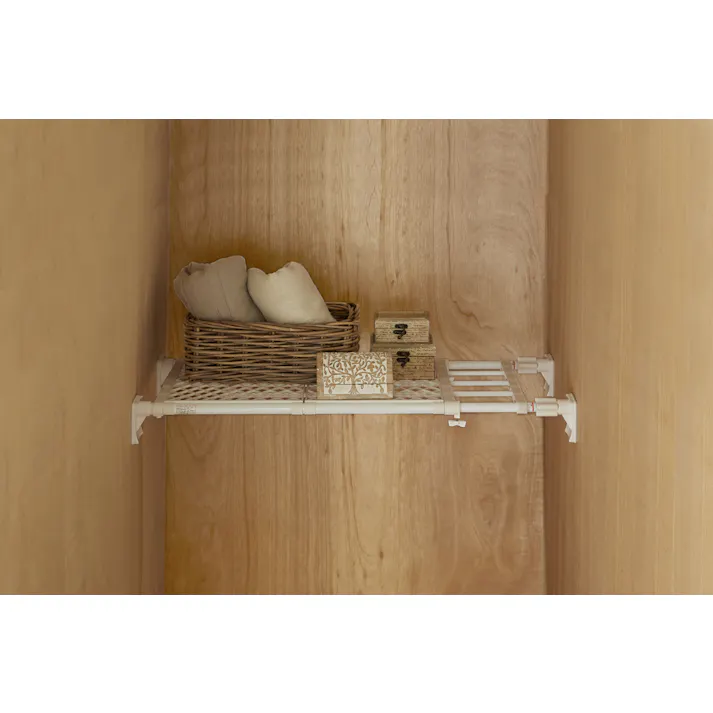 平安伸銅工業 スーパーワイドメッシュ棚小 (幅)75-120(奥行)33.5(高さ)9cm 白 RB-11 4977612209908【別送品】