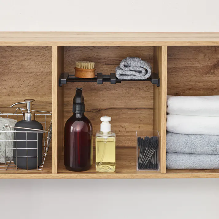 平安伸銅工業 突っ張りすき間棚S‐Lブラック (幅)19-28(奥行)12(高さ)2.2cm ブラック SMR-13B 4977612210119【別送品】