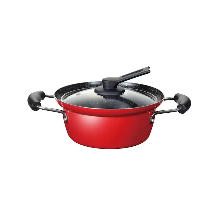 和平フレイズ にこみーな 吹きこぼれにくい IH対応フチ付両手鍋 20cm RB-1695 4903779116957【別送品】