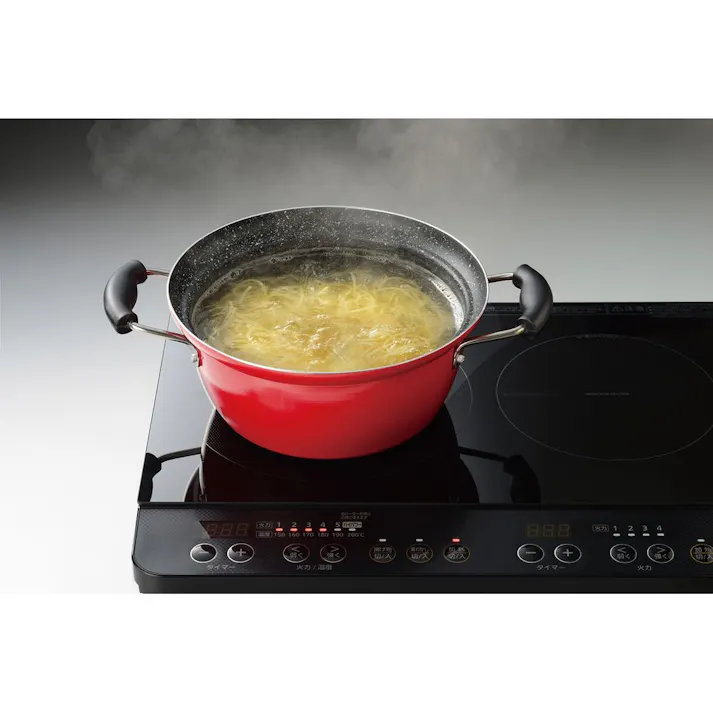 和平フレイズ にこみーな 吹きこぼれにくい IH対応フチ付両手鍋 20cm RB-1695 4903779116957【別送品】