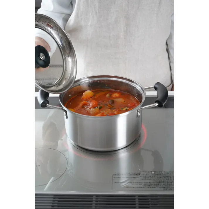 和平フレイズ ローザー 熱を均一に伝える厚底 ステンレス IH対応両手鍋 22cm RB-2317 4903779123177【別送品】