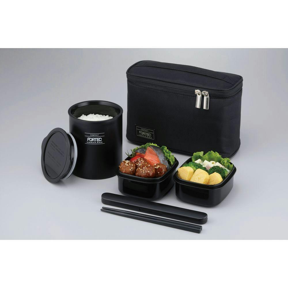 和平フレイズ フォルテック・ランチ スリム保温弁当箱 ブラック 840ml