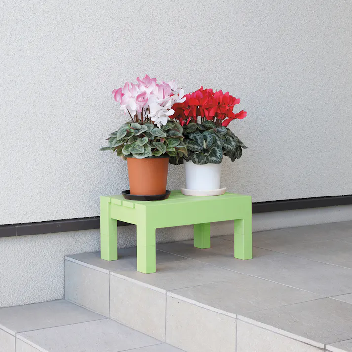 小原産業 プラスチック万能台長方形 (幅)40(奥)28(高)20cm グリーン 4952215024035【別送品】