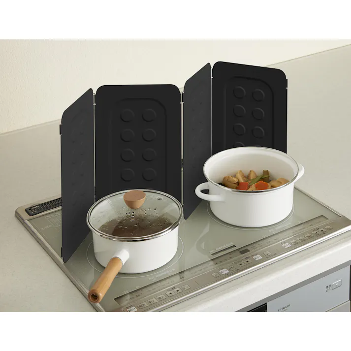 株式会社伸晃 コンパクトレンジガード通販仕様 (幅)72.5(奥)0.4(高)32cm ブラック 4964806024652【別送品】