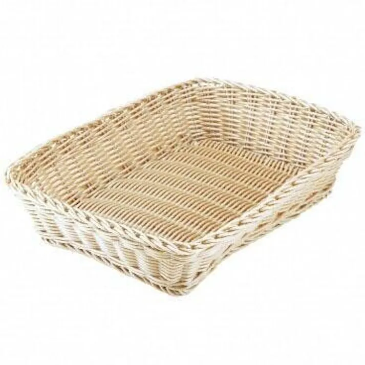 シービージャパン 洗えるバスケットルンドレクタングルL ビスケット 幅31×奥22.5×高7 割れにくい食器 4573306868095【別送品】