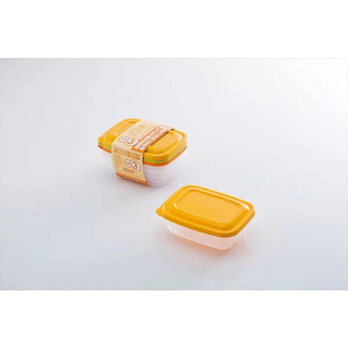 タケヤ化学工業 カラフルライトパック3203P イエロー、オレンジ、グリーン 幅13.2×奥9.9×高4.8 シール容器 4904776107702【別送品】