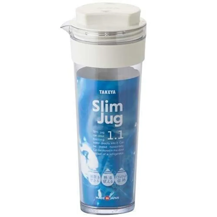 タケヤ化学工業 スリムジャグII1.1Lミルクホワイト ミルクホワイト 幅11.2×奥10×高26.5 冷水筒 4904776140969【別送品】