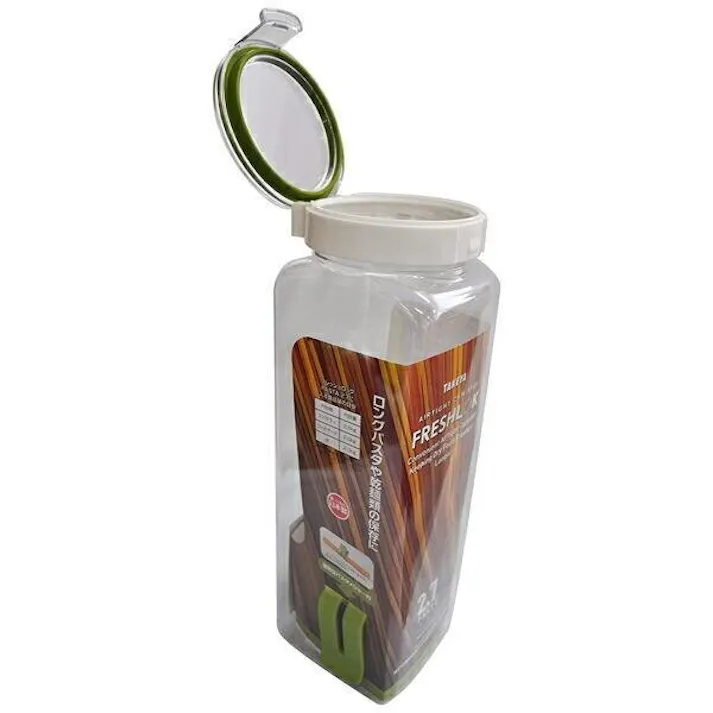 タケヤ化学工業 フレッシュロックパスタ グリーン 幅9.5×奥10.7×高31.5 シール容器 4904776513190【別送品】