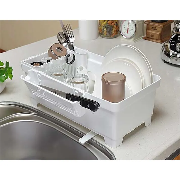 イノマタ化学 包丁用水切り ホワイト 幅26.4×奥7.2×高7.8 ザル・ボウル 4905596004769【別送品】