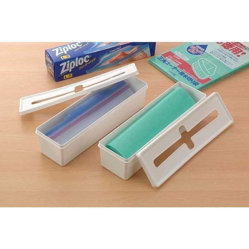 イノマタ化学 プルアウトボックスLL ホワイト 幅8.6×奥29.5×高7.1 収納