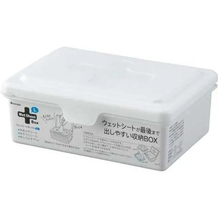 イノマタ化学 ウエットシートボックスL ホワイト 幅17.2×奥12.9×高6.6 ケミカル 4905596275060【別送品】