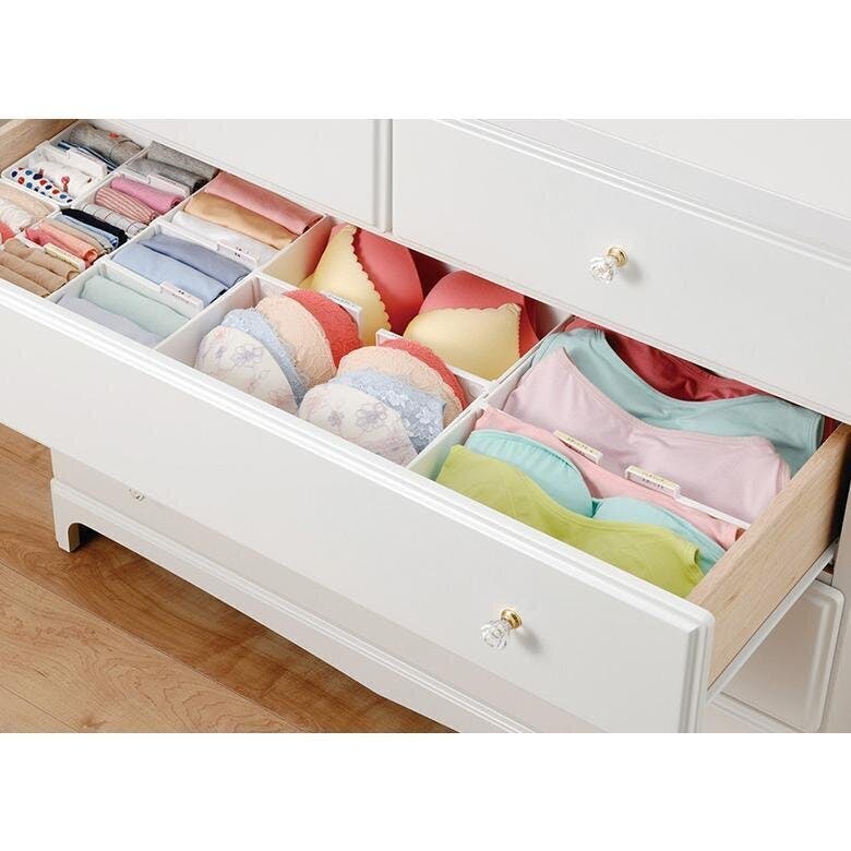 イノマタ化学 下着収納ケースM ホワイト 幅13.9×奥29.2×高10.8