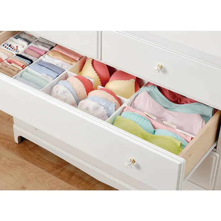 イノマタ化学 下着収納ケースM ホワイト 幅13.9×奥29.2×高10.8 リビング収納 4905596295365【別送品】