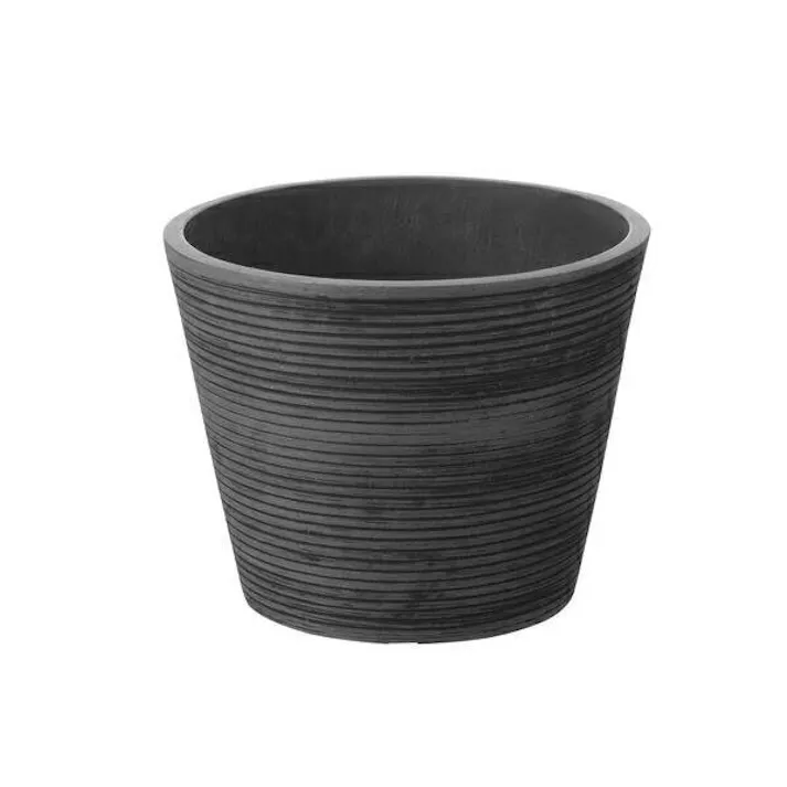 リッチェル ボタニーミディポット20型 ダークグレー 幅20×奥20×高18 プラ輪鉢 4945680702232【別送品】