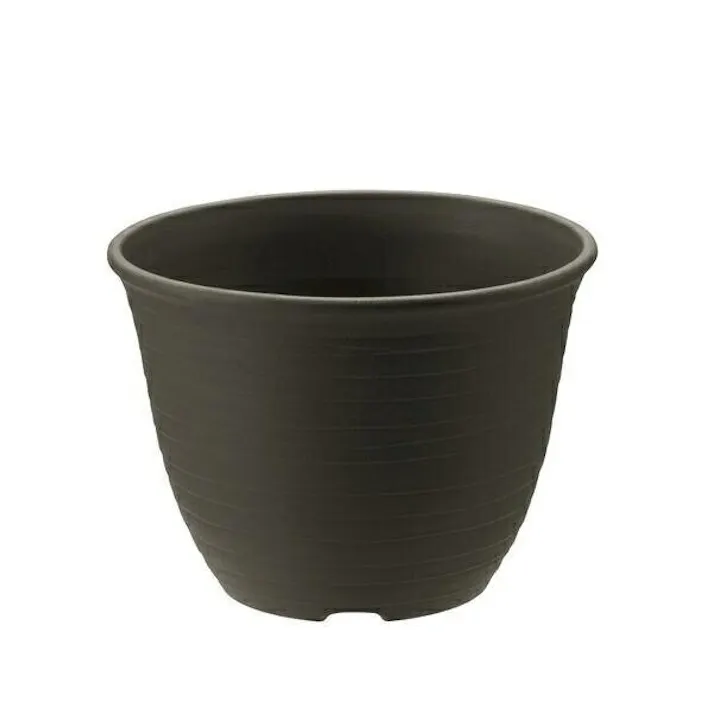 リッチェル エコルポット8号 ダークグレー 幅24×奥24×高17.5 プラ輪鉢 4945680702522【別送品】