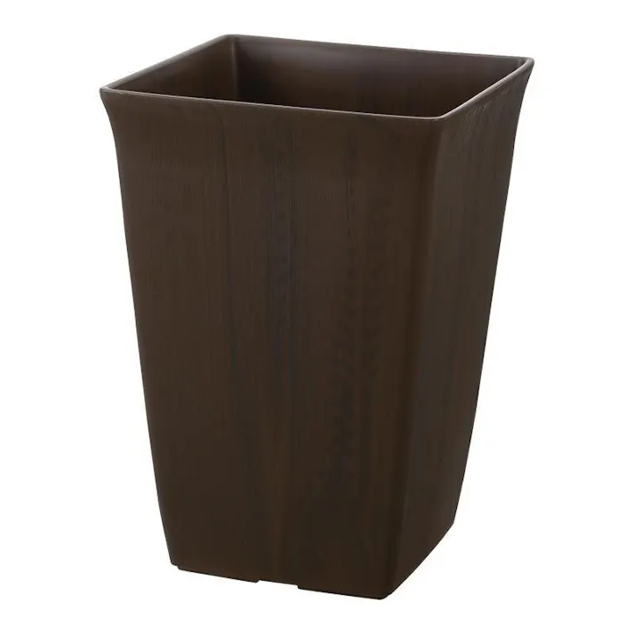 リッチェル フォーレスクエアポット10号 ダークブラウン 幅24×奥24×高33.5 プラ輪鉢 4945680715782【別送品】