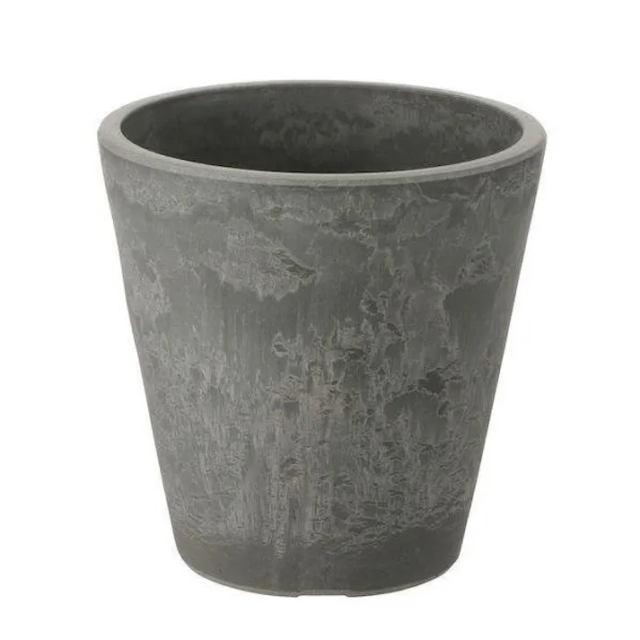 リッチェル ボタニーラウンドポット15型 ライトグレー 幅14.9×奥14.9×高15.1 プラ輪鉢 4945680716154【別送品】