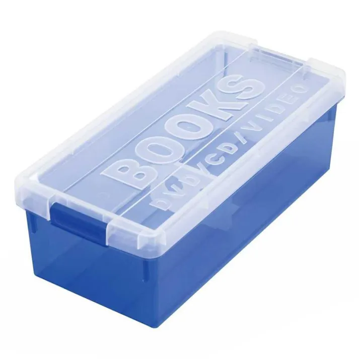 伊勢藤 ブック&メディアケースブルー ブルー 幅22×奥48.5×高15.8 小物収納 4966149329371【別送品】