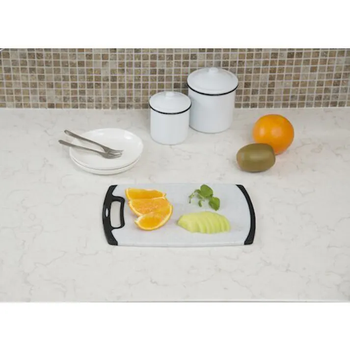 新輝合成 おこしやすいラバー付耐熱抗菌まな板M 石目調 幅29×奥20×高0.8 まな板 4973221044053【別送品】