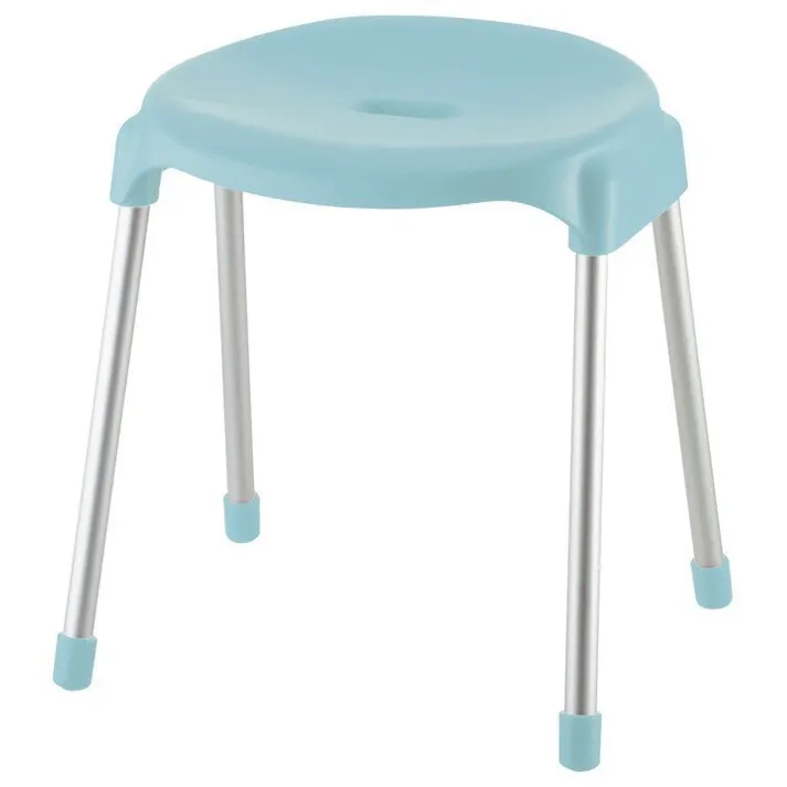 リッチェル リセルバLXワイドスツール40 ライトブルー 幅40×奥33.5×高43.5 ザル・ボウル 4973655307472【別送品】