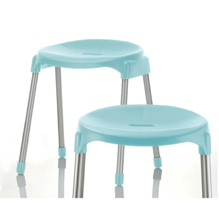 リッチェル リセルバLXワイドスツール40 ライトブルー 幅40×奥33.5×高43.5 ザル・ボウル 4973655307472【別送品】