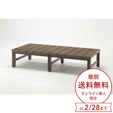 【期間限定 個別送料無料】簡単に組立できる人工木デッキ ブラウン 180×90cm