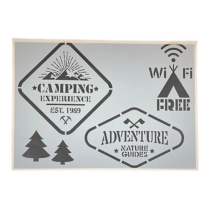 カインズ Kumimoku ステンシルシート アウトドア1