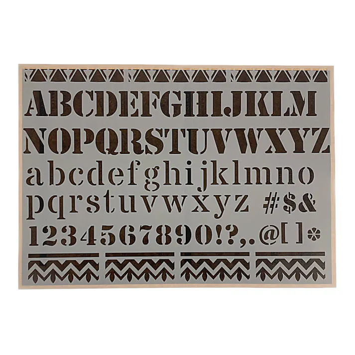 カインズ Kumimoku ステンシルシート アウトドアA-Z