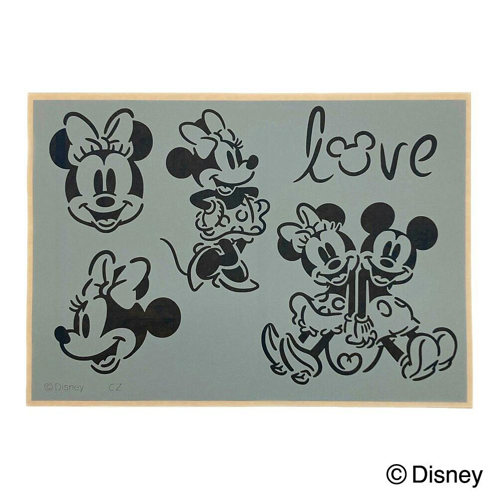 Kumimoku ステンシルシート ディズニーミニーライン | ウォール