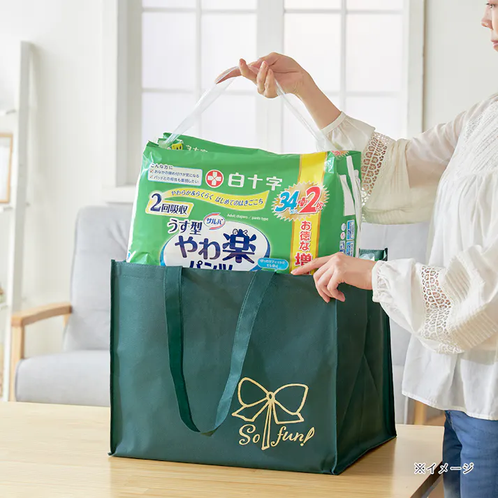 白十字 サルバ やわ楽パンツ M-L 36枚×2個 エコバッグ付