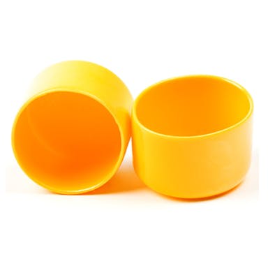 パイプキャップ38.1φ イエロー 100個入【別送品】