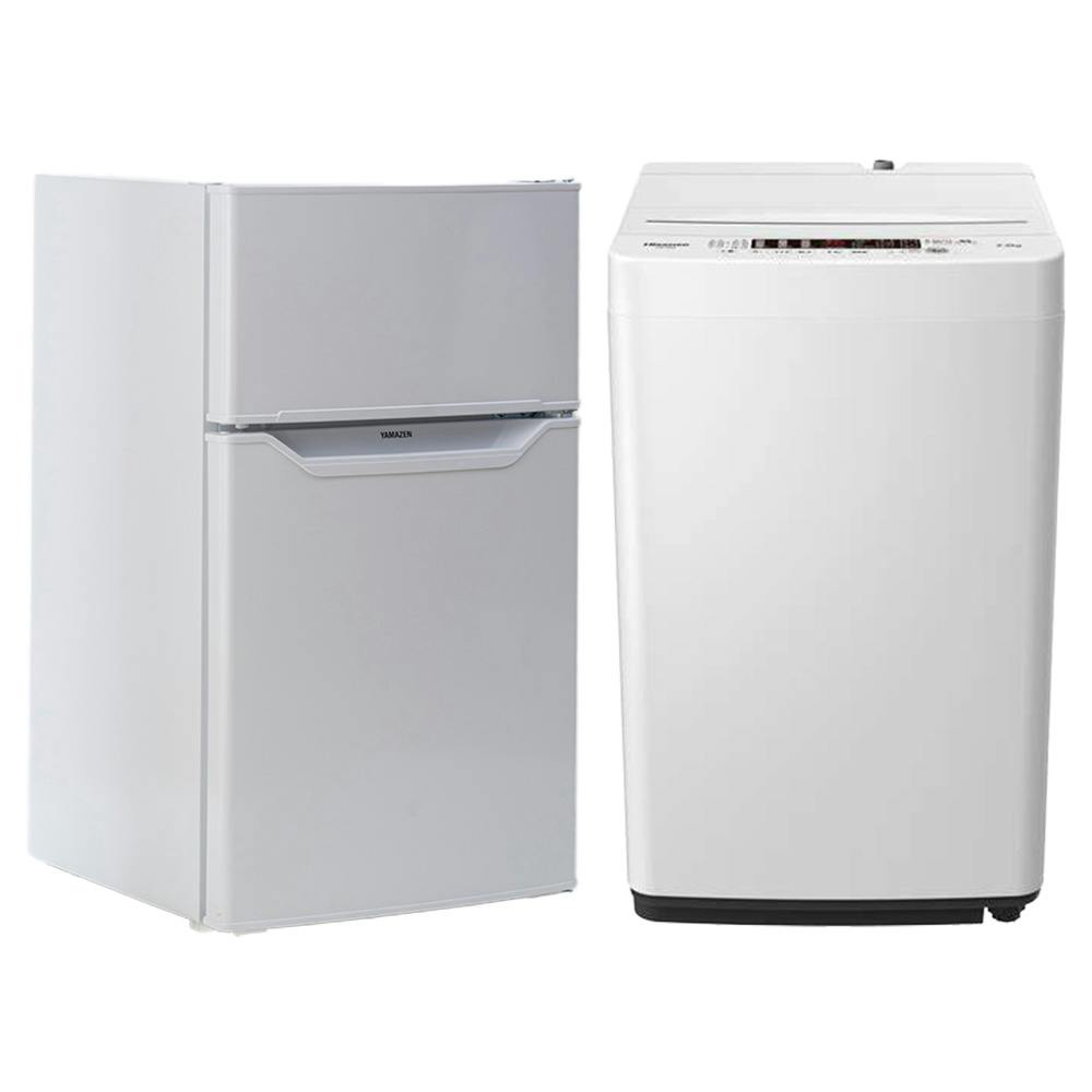 【設置なし】山善 86L冷蔵庫＋ハイセンス 5.5kg洗濯機【別送品 