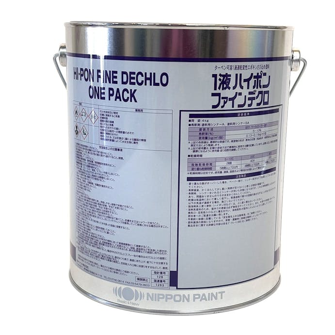 日本ペイント 1液ハイポンファインデクロ グレー 4kg