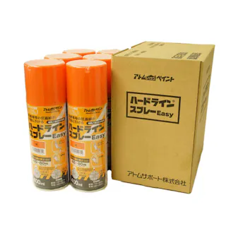 ハードラインスプレー 黄 400ml 6本入り【別送品】