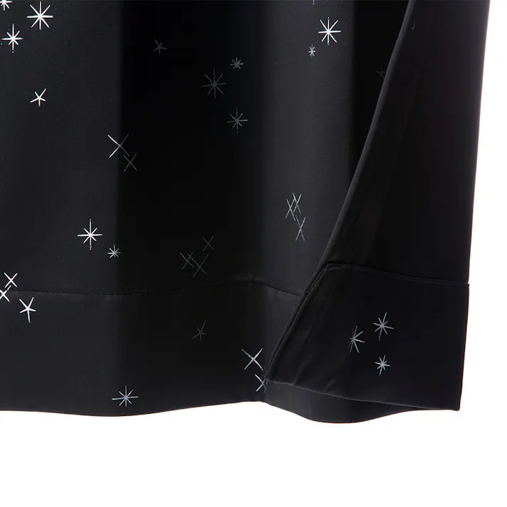 【通常5680円】遮光カーテン サーチ ブラック 幅101~150×丈121~150cm【別送品】