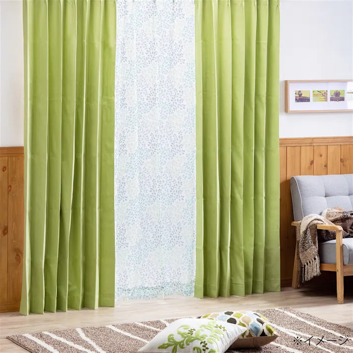 【通常6880円】遮音遮熱遮光ニューコスモ Lグリーン 幅101~150×丈40~120【別送品】