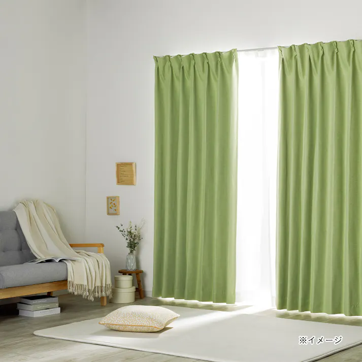 【通常3780円】防炎遮光メホラール ライトグリーン 幅50~100×丈121~150cm【別送品】