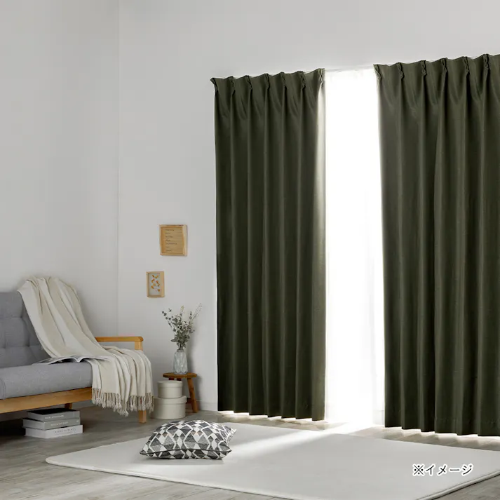 【通常7980円】防炎遮光メホラール フォレストグリーン幅151~200×丈151~180【別送品】