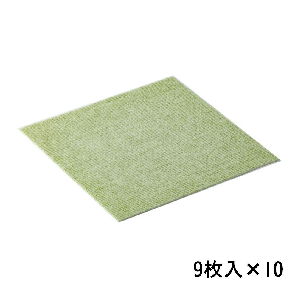 【まとめ売り】ペット用消臭吸着マット 30×30cm 9枚入×10パック グリーン