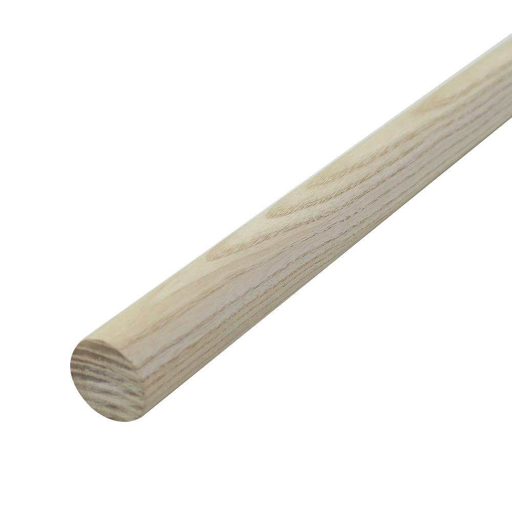 塗装ホワイトアッシュ丸棒 ホワイト 直径30mm 長さ1820mm 5本【別送品】