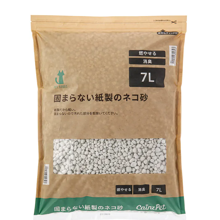 【まとめ売り】猫砂 Pet’sOne 固まらない紙製のネコ砂 7L×6個入消臭 大容量 軽い 軽量 燃やせる