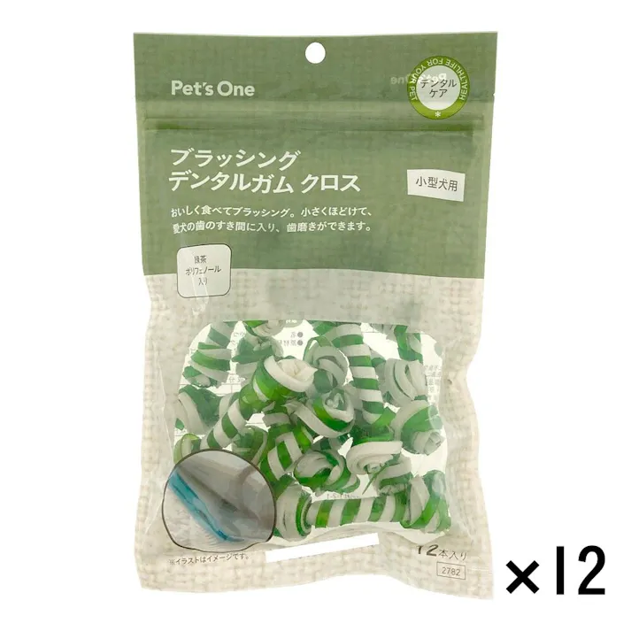 【まとめ売り】Pet’sOne ブラッシングデンタルガム クロス 12本入×12個入