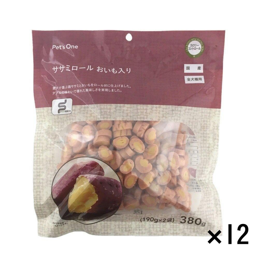 【まとめ売り】Pet’sOne ササミロール おいも入り 380g×12個入