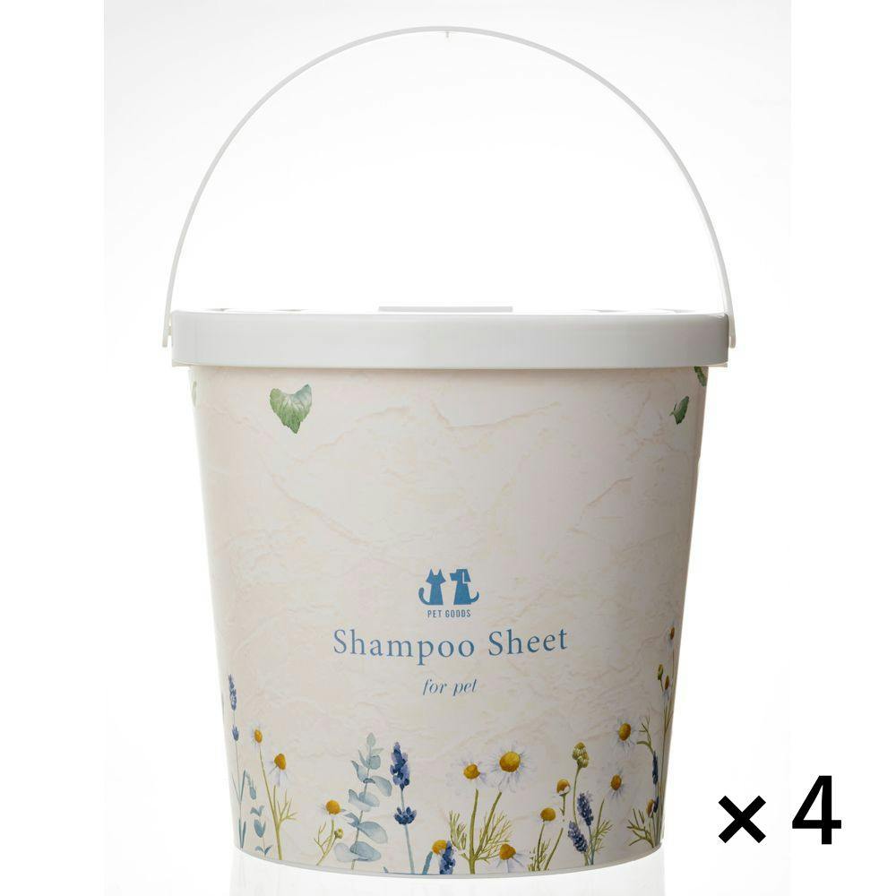 【まとめ売り】シャンプータオル デザインバケツ 本体 130枚×4個