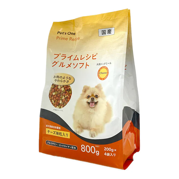 【まとめ売り】プライムレシピ グルメソフト チーズ味粒入り 800g×6個入