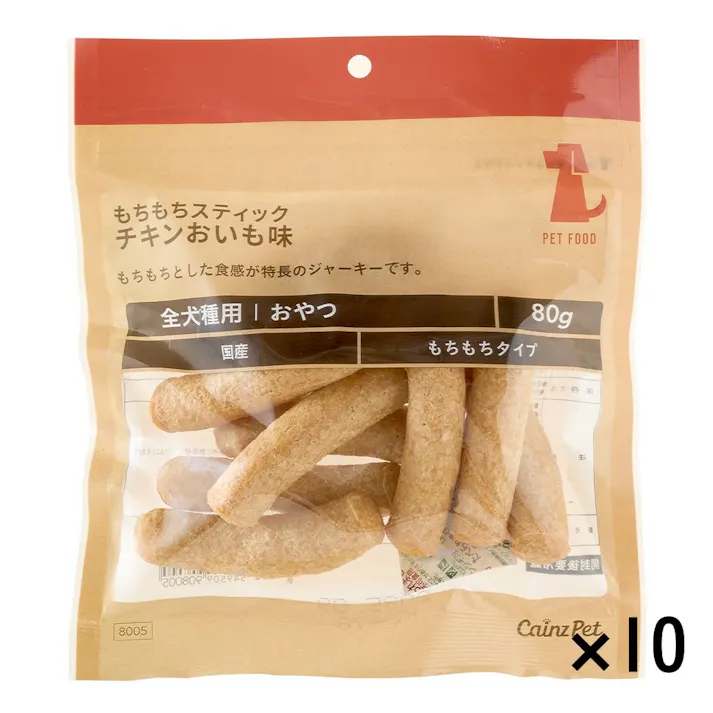 【まとめ売り】もちもちスティック チキンおいも味 80g×10個入