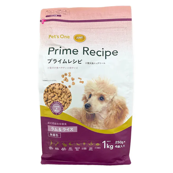 【まとめ売り】プライムレシピ 小型犬用 ラム&ライス 1kg×6個入